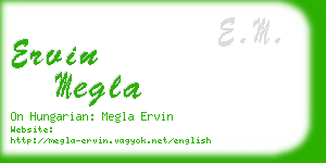 ervin megla business card